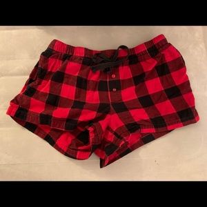FLANNEL PAJAMA SHORTS EXTRA SMALL